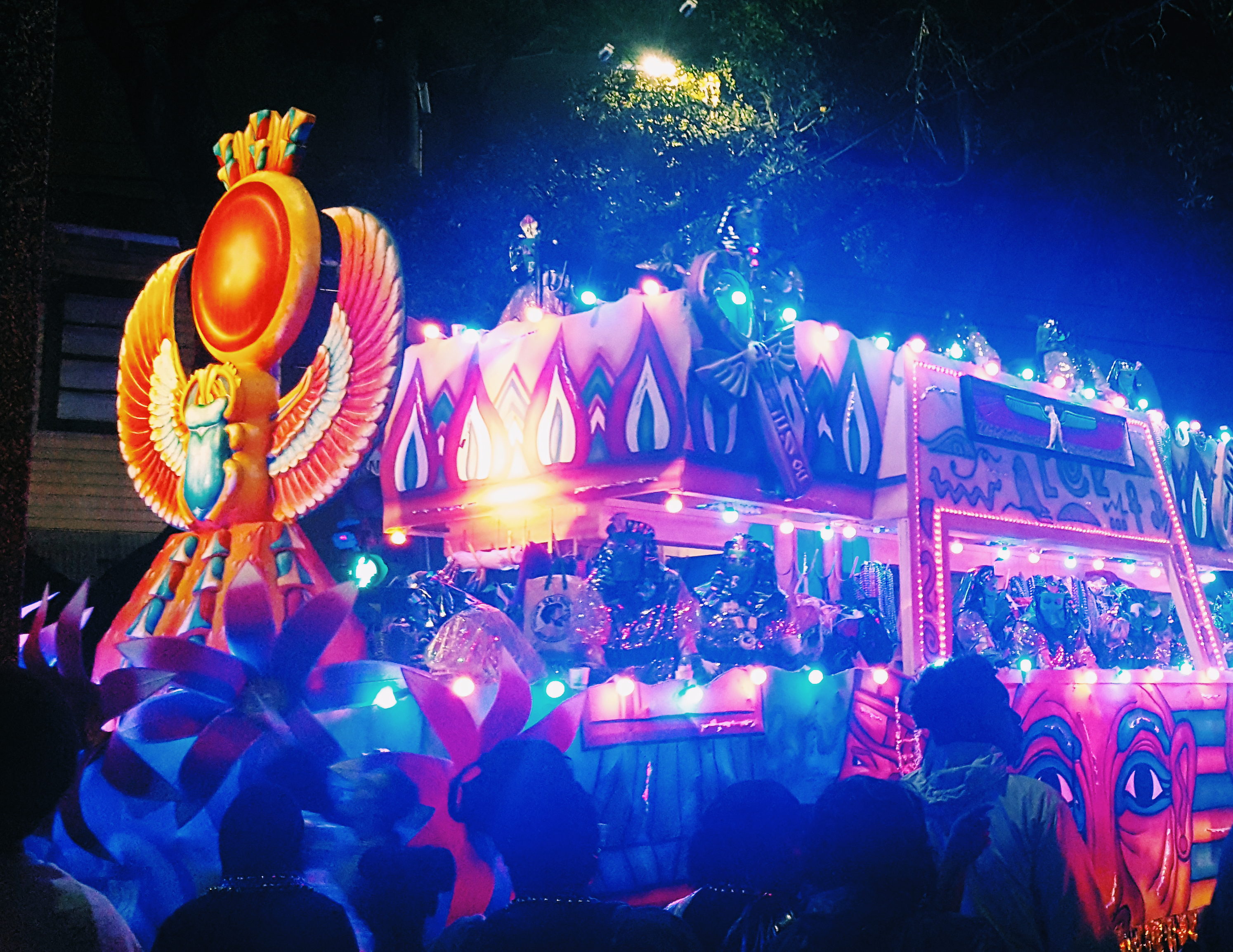 Bacchus parade float Mardi Gras local