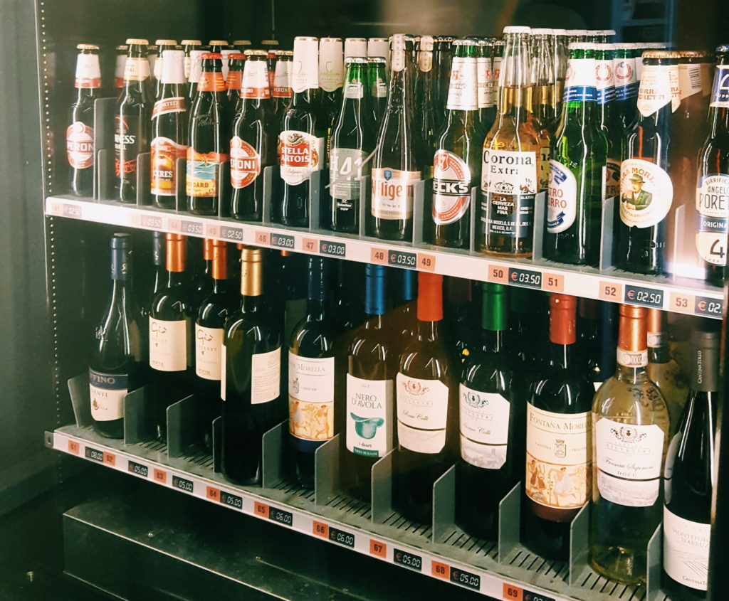 wine vending machine - two days in rome