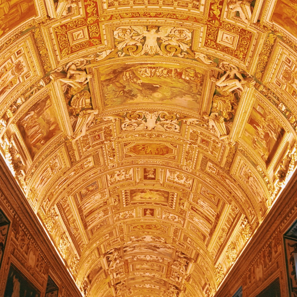 vatican ceiling two days in rome