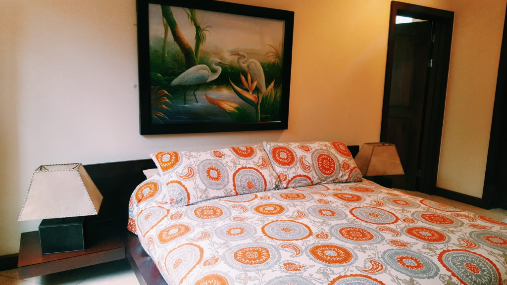 condo bedroom - first trip to Costa Rica