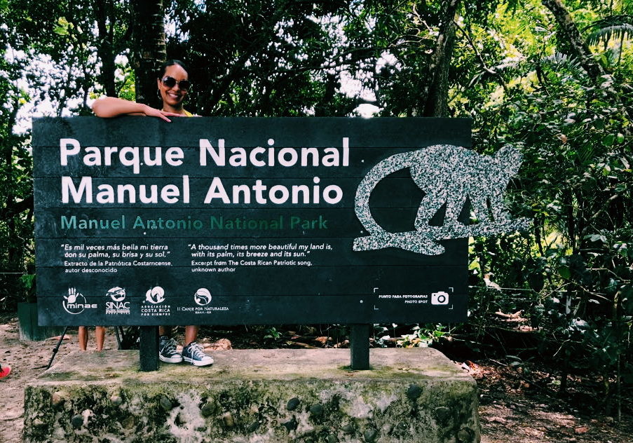 Manuel Antonio sign - first trip to Costa Rica